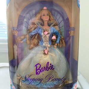 Barbie Sleeping Beauty in Blue and Gold Gown